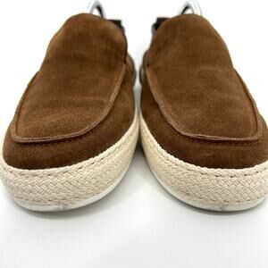 Moretti Gold Label Mens Navajo Suede Loafers Shoes Tan Size 9D